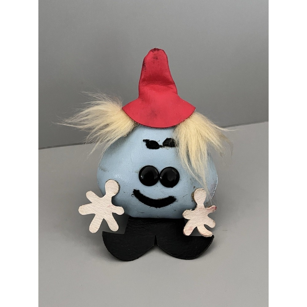 Vintage MCM 60s R. Dakin San Francisco X Japan Blue Vinyl Teardrop Figure Plush